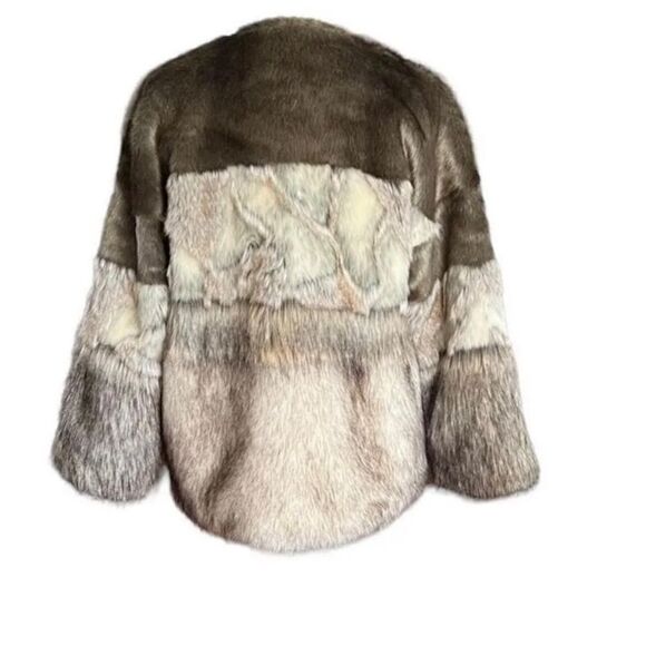 Zara contrasting faux fur jacket - Picture 4 of 5